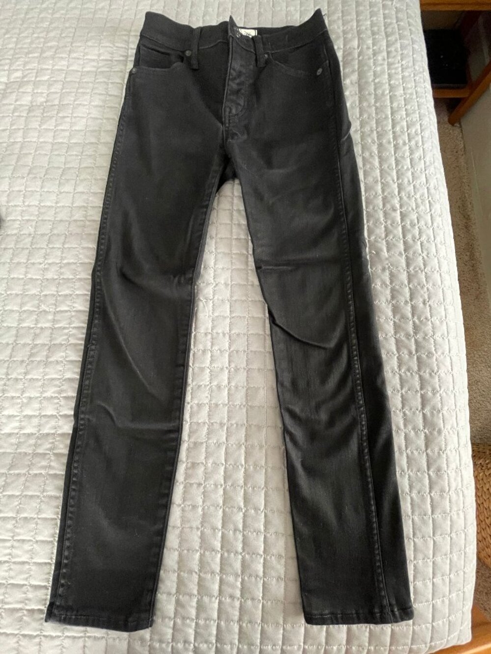 Madewell 10" High Rise Skinny Jeans in Black size 25P
